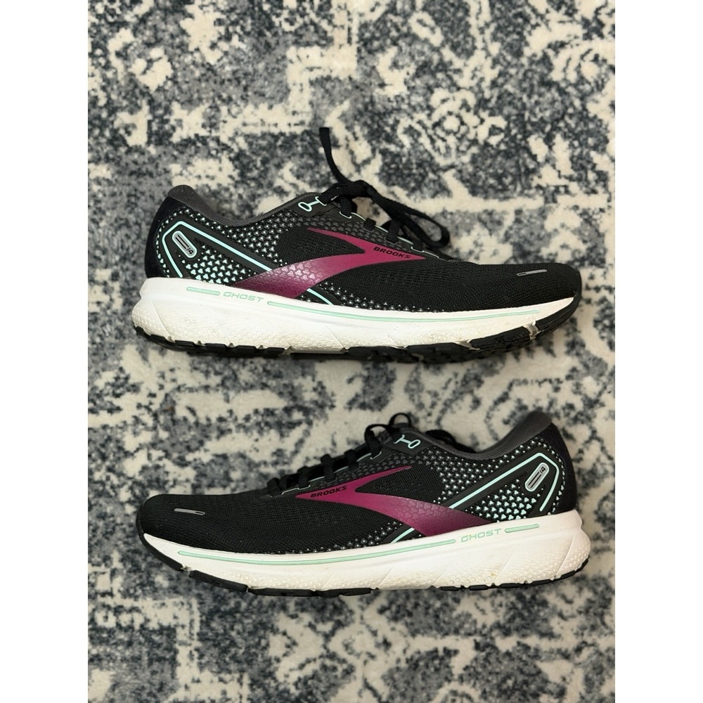 Brooks Ghost 14 Shoes Womens Size 10 Wide Black Running Sneakers 1203561D013